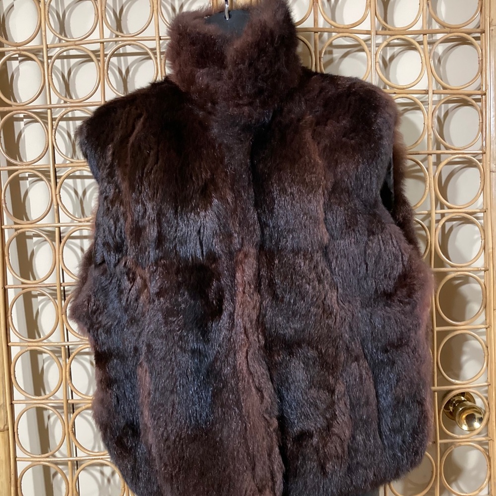 Allen Michael’s vintage opossum fur zip vest